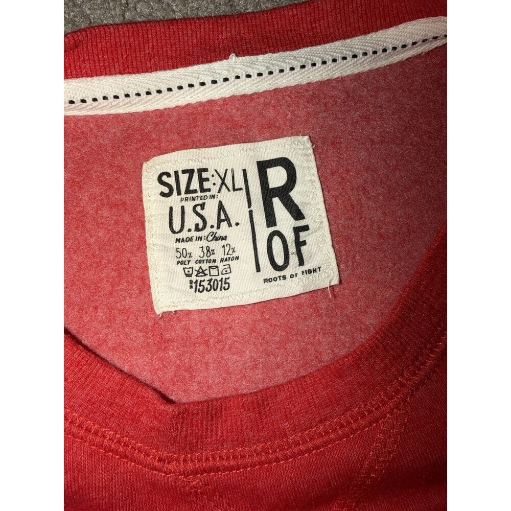 Roots Of Fight Roberto Clemente Sweatshirt Size XL Red Parris Island - Picture 4 of 5